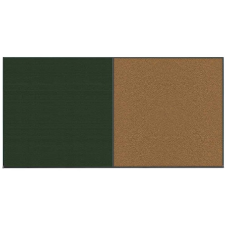 Enclosed Corkboard,1 Door,60x36,4 Fra, UV3410-SATIN-CORK